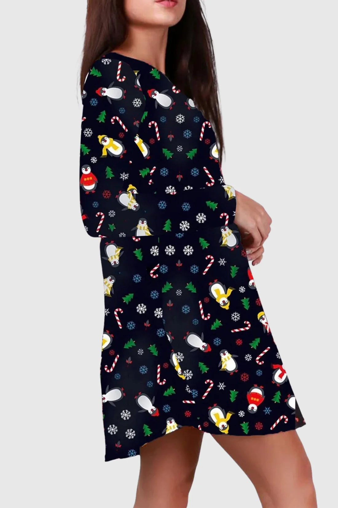 Penguin Scarf Christmas Dress