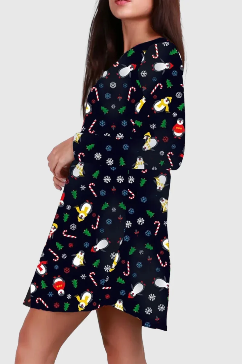 Penguin Scarf Christmas Dress