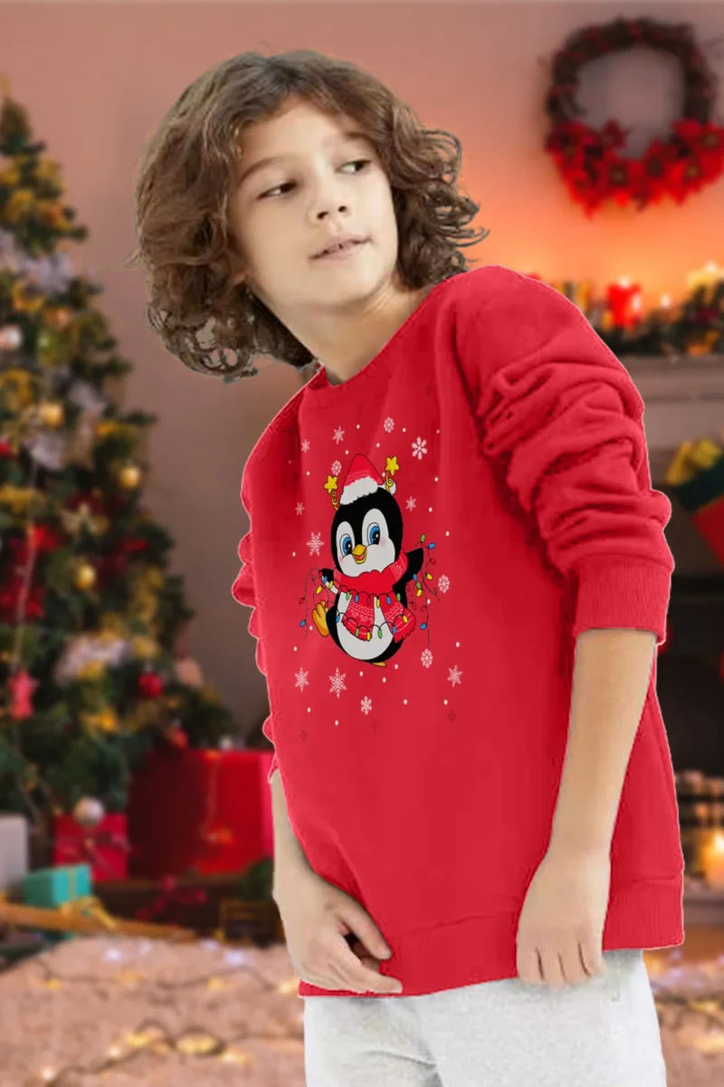 Kids Penguin Christmas Sweatshirt
