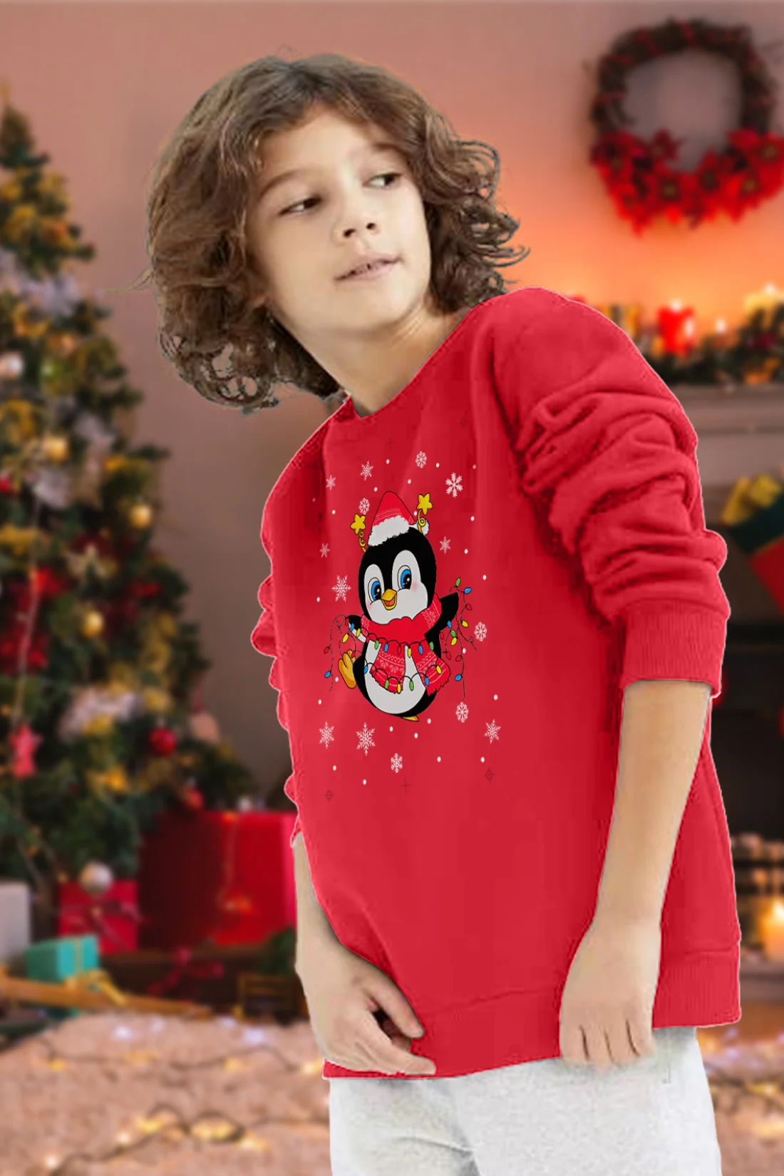 Kids Penguin Christmas Sweatshirt