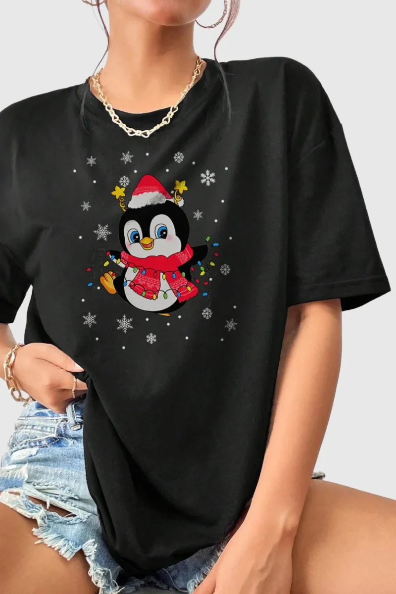 Penguin With Lights T-Shirt