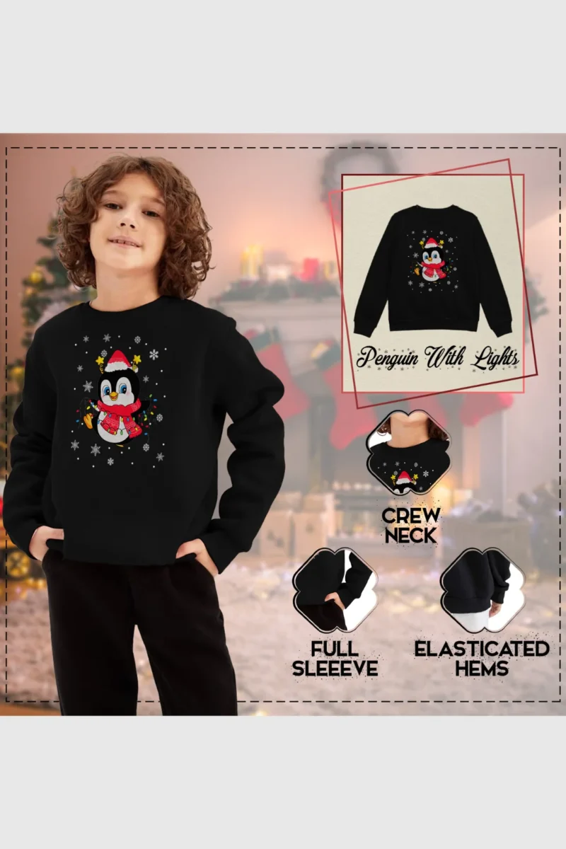Kids Penguin Christmas Sweatshirt