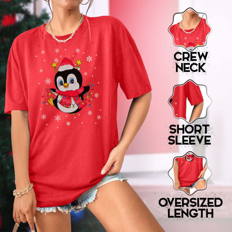 Penguin With Lights T-Shirt