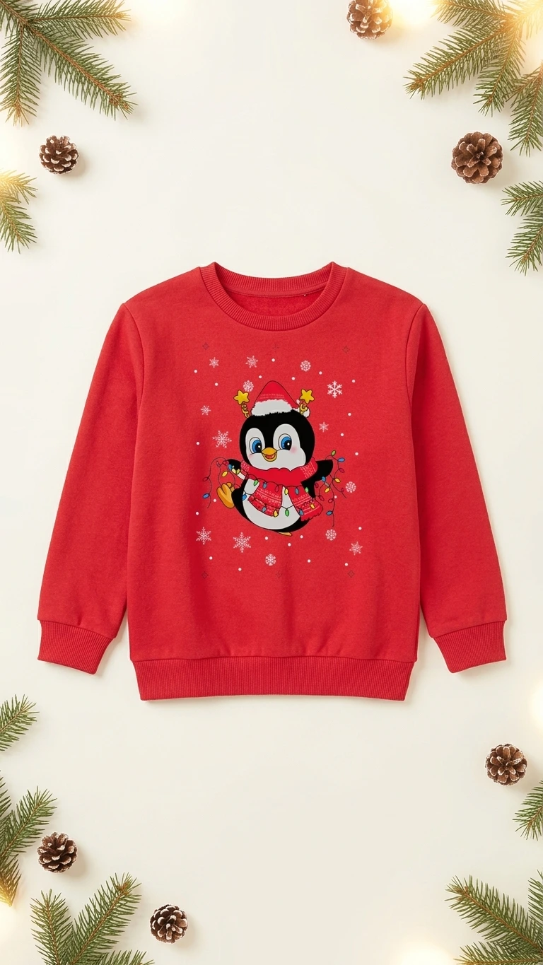 Kids Penguin Christmas Sweatshirt