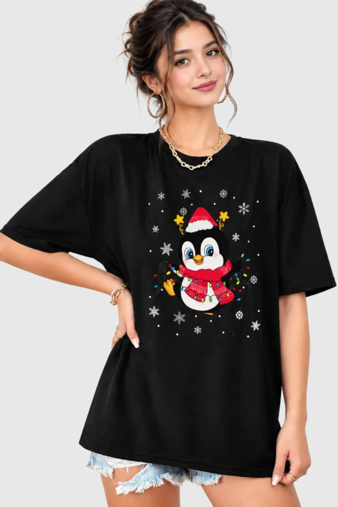Penguin With Lights T-Shirt