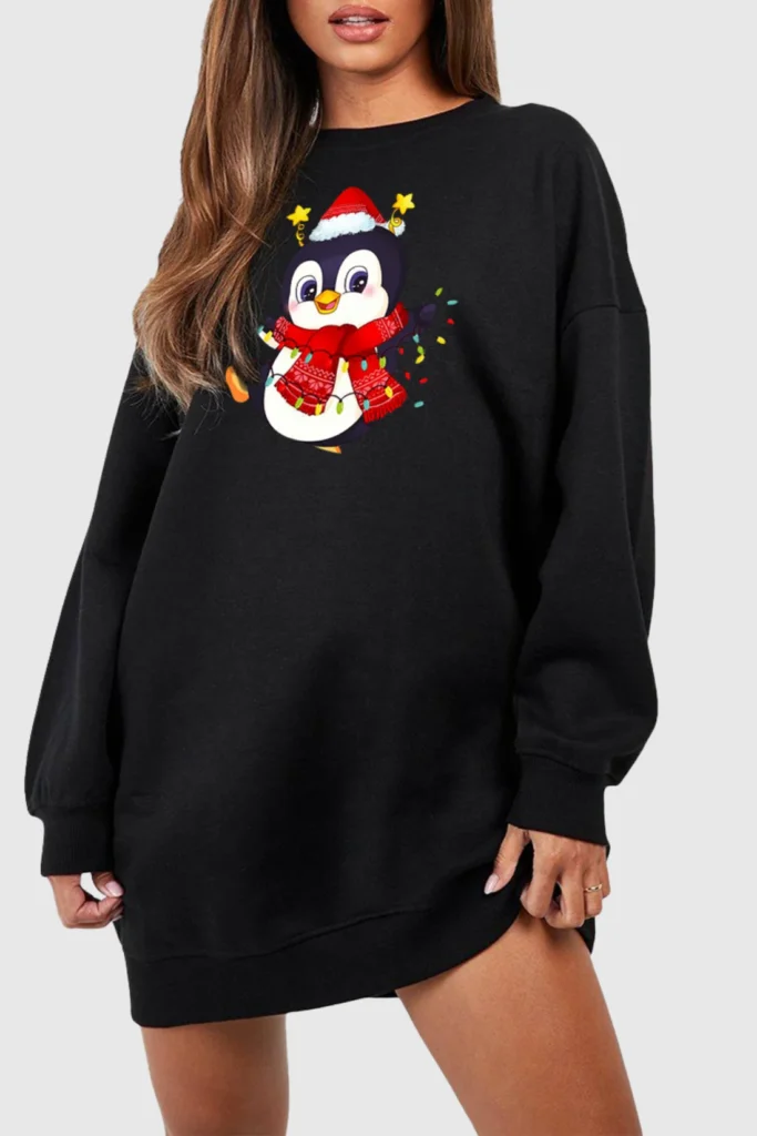 Penguin With Lights Sweatshirt