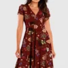 Xmas Gifts Vintage Midi Dress