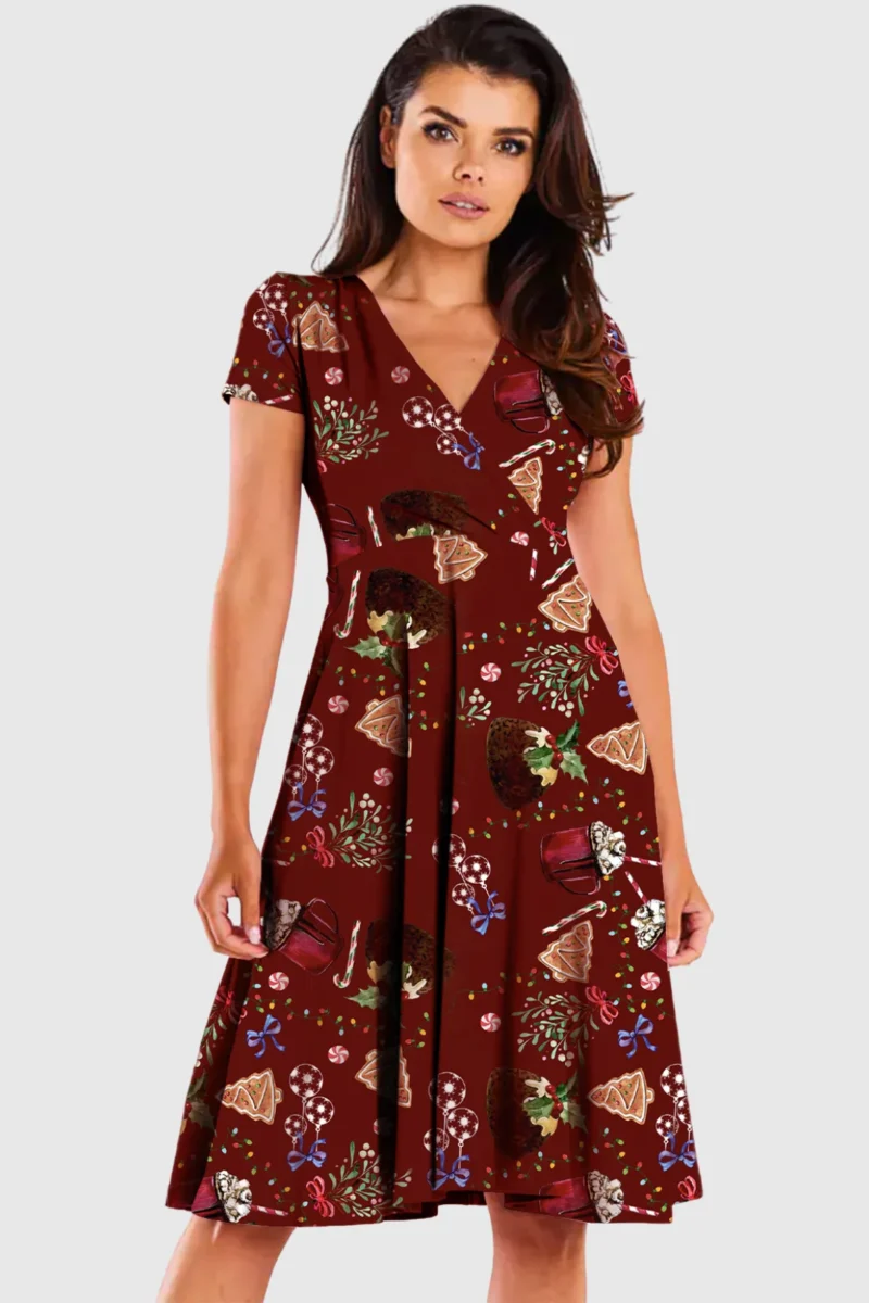 Xmas Gifts Vintage Midi Dress