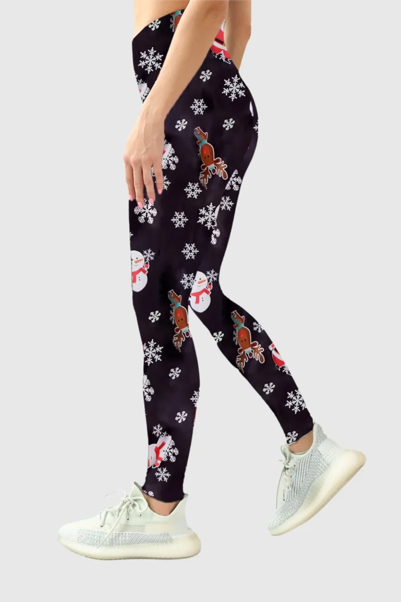 Santa Snowman Christmas Leggings