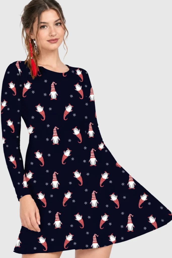Santa Long Hat Christmas Dress