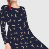 Seamless Deer Christmas Dress