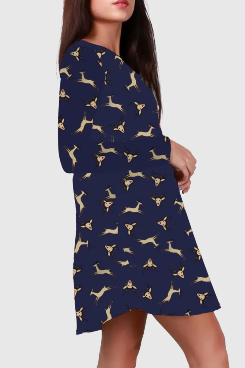Seamless Deer Christmas Dress