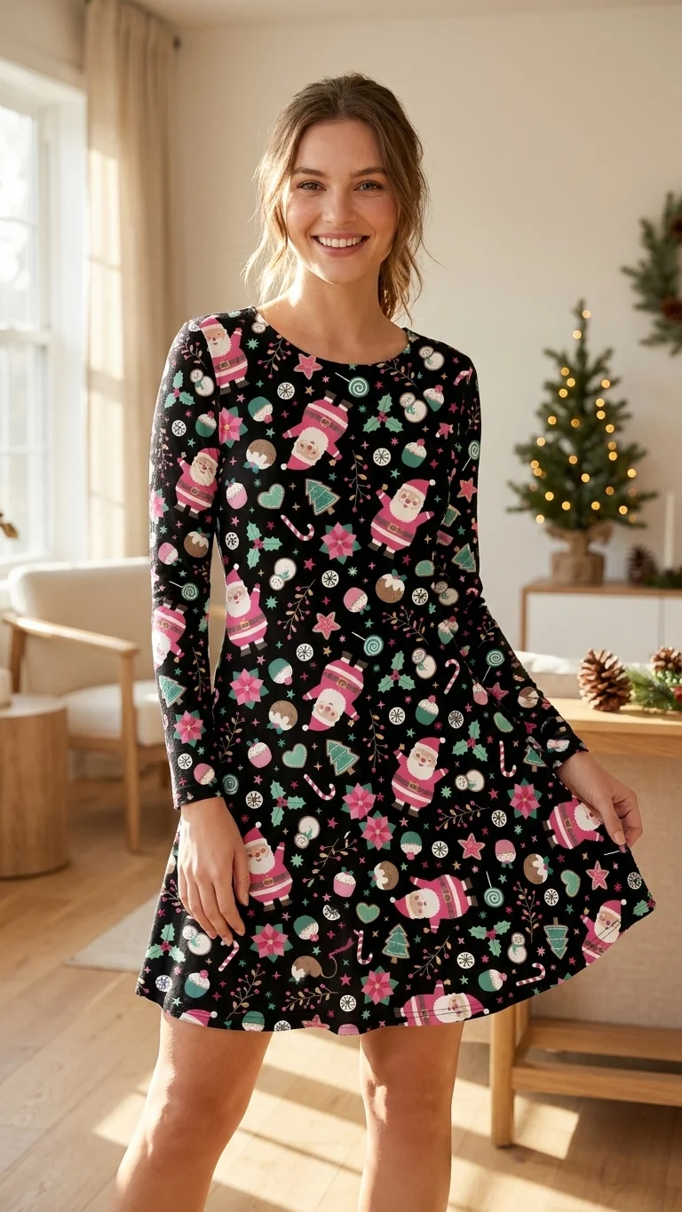 Christmas Pudding Santa Dress