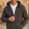Men’s Sherpa Lined Fleece Hoodie