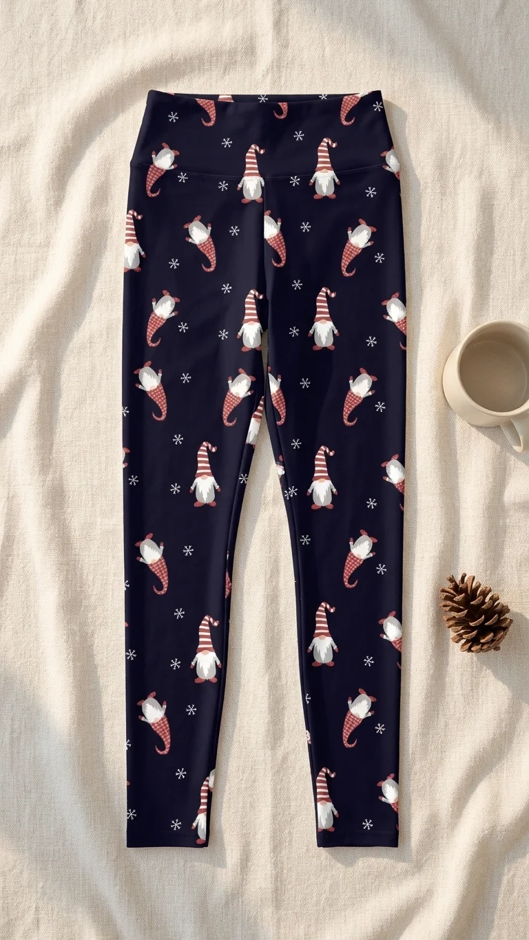 Santa Long Hat Christmas Leggings