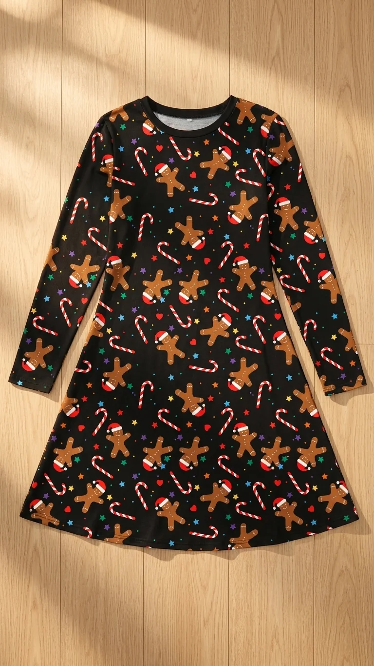 Star Gingerbread Christmas Dress