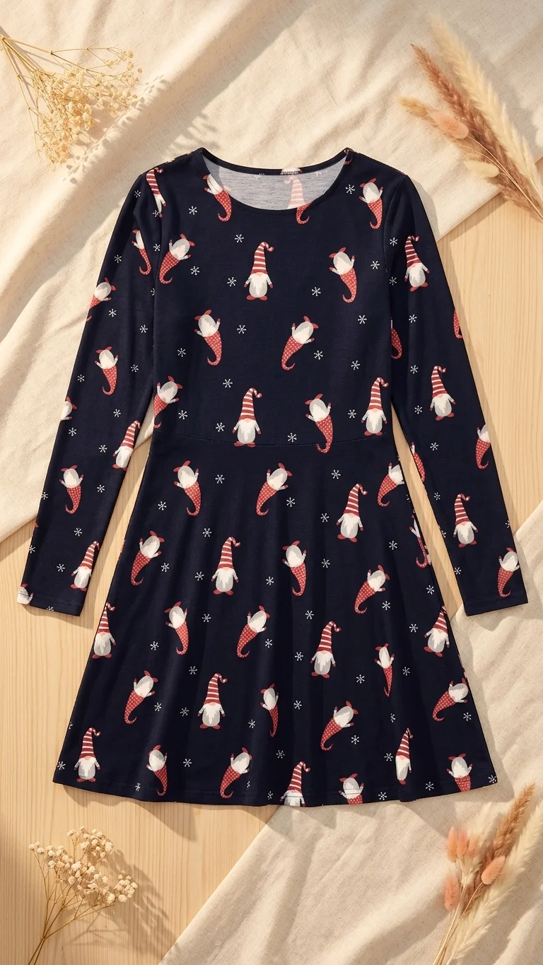 Santa Long Hat Christmas Dress
