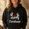 Merry Xmas Antler Hoodie
