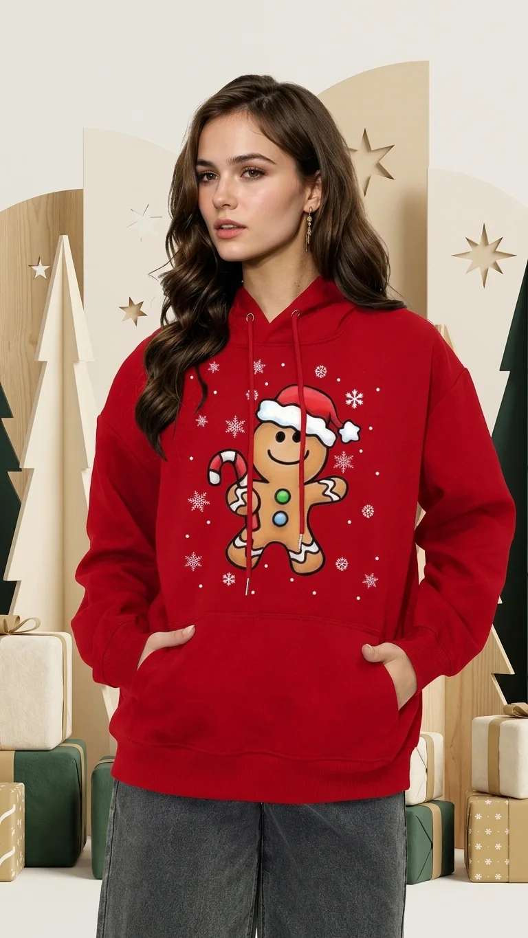 Women’s Ginger Hat Christmas Hoodie