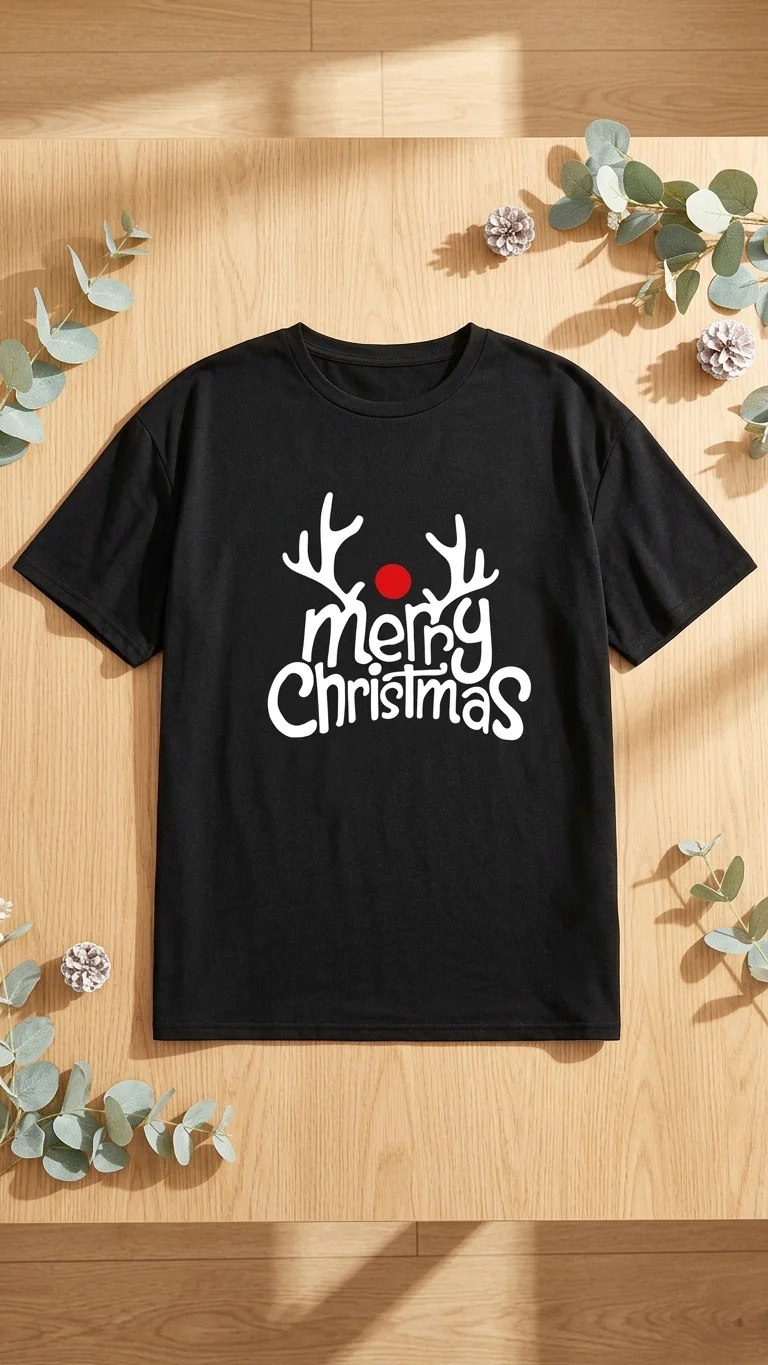 Merry Xmas Antler T-Shirt