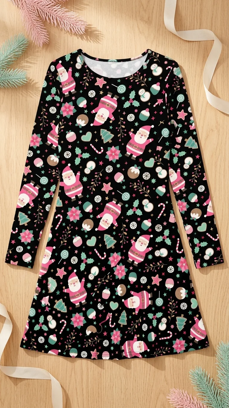 Christmas Pudding Santa Dress