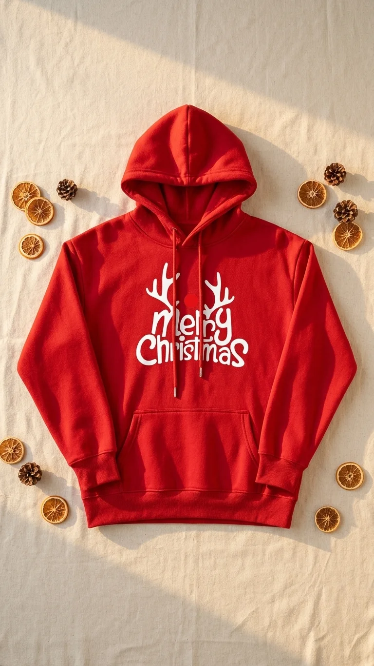 Merry Xmas Antler Hoodie