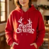 Merry Xmas Antler Hoodie